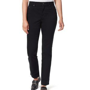 NWT Gloria Vanderbilt Women's Tapered High Rise Classic Black Size 16W $60 8D171
